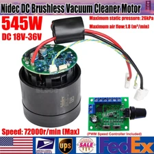 NIDEC 13F048R011 DC29V 545W High Speed PWM DC Brushless Fan Vacuum Cleaner Motor