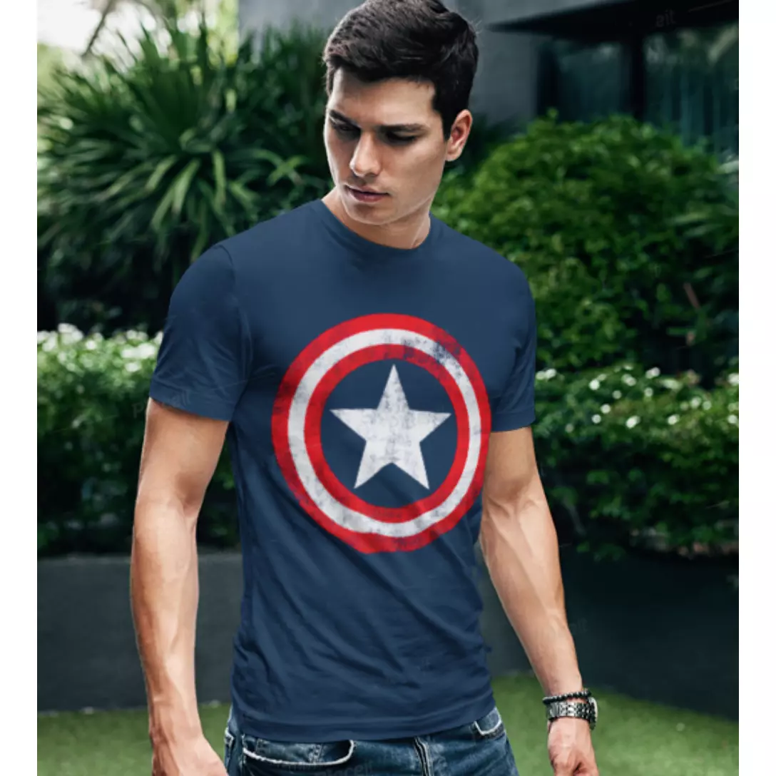 udgør handikap våben Captain America Men&#039;s T-Shirt 🇺🇸 Soft Cotton Slim-Fit 💥 Fast  Shipping | eBay