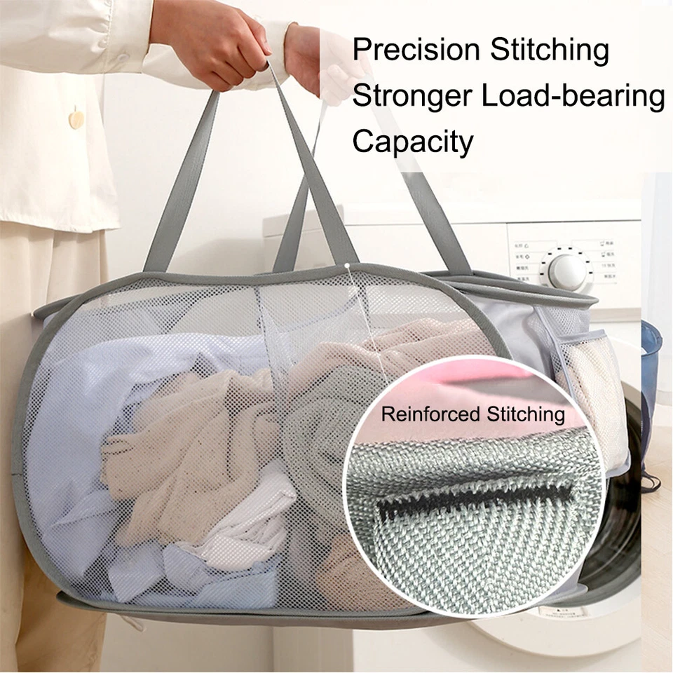 Zusammenklappbarer Wäschekorb aus Stoff zusammenklappbarer Kleidersack - Bild 2 von 4