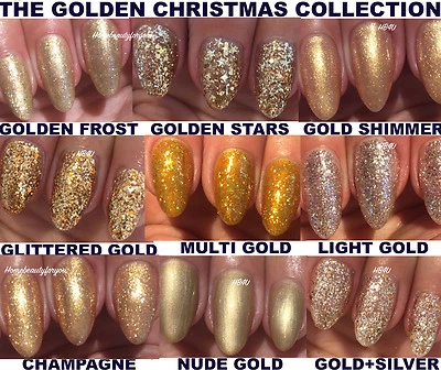 BLUESKY GEL NAIL POLISH GOLD GLITTER BLING CHRISTMAS COLORS UV LED SOAK OFF