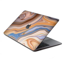 Skins Wrap for MacBook Pro 15 inch Retina Touch Brown Blue Marble Glass