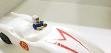 VINTAGE MACH 5 Speed Racer Plastic old stock with figure made in argentina