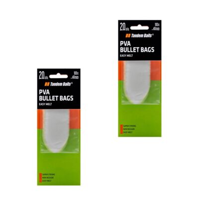  2er-Pack PVA-Bullet Bags Netz PVA-Beutel für Boilies Super Stark 