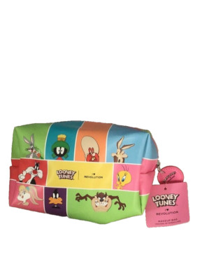 Make Up Revolution Looney Tunes Tweety Sylvester Bugs Bunny Makeup Bag New w/tag