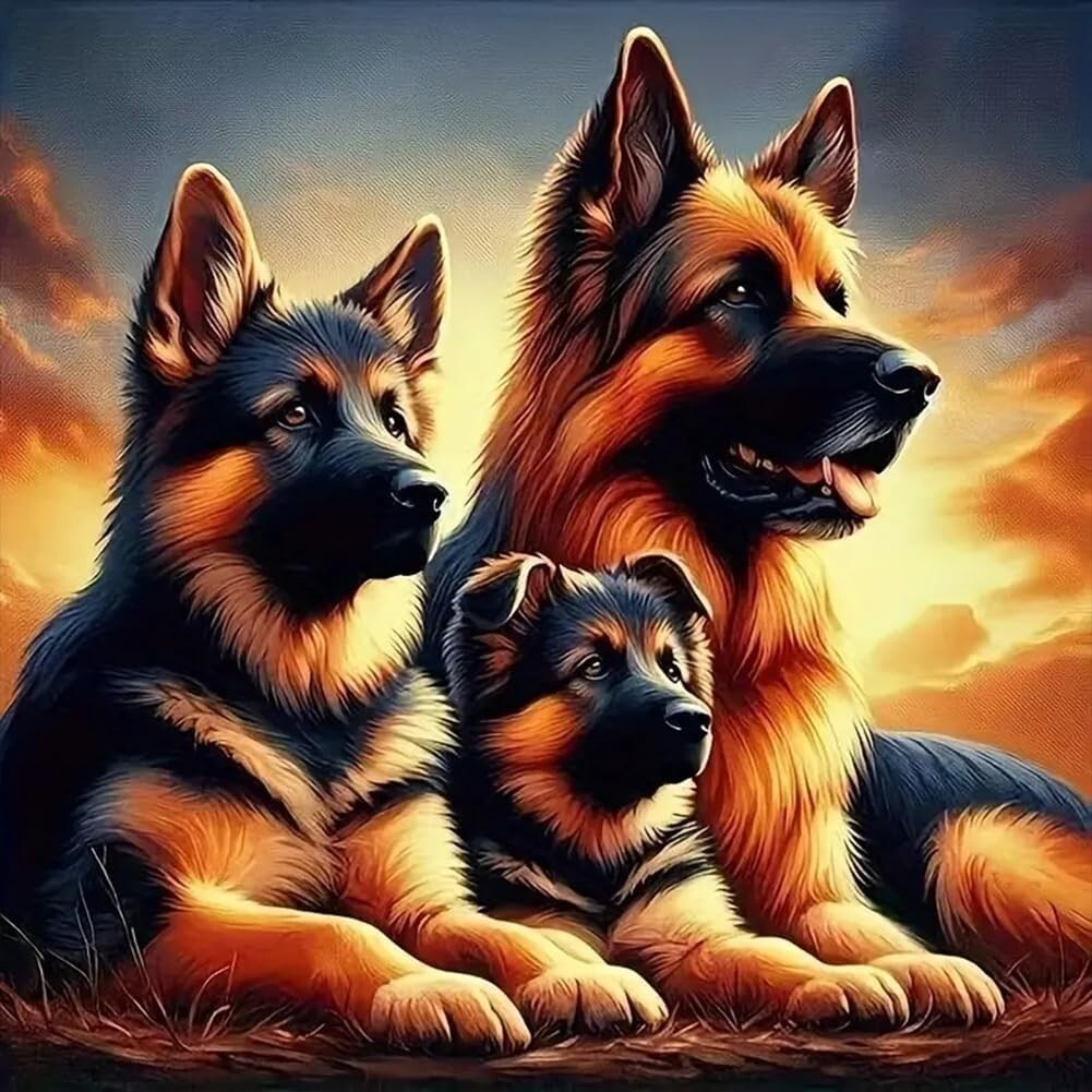 Anuver Dog Diamond Art Kits for Adults,5D DIY Painting Multicolor