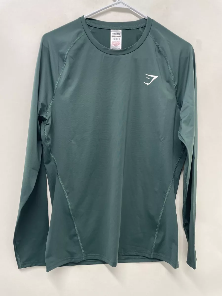 Gymshark Mens XL Element Baselayer Long Sleeve T-Shirt Dark Green