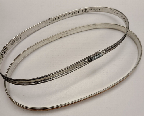 Vintage Metal Embroidery Hoops 5" 6" Round 9" Oval Cork Lined Spring Tension - Picture 14 of 16