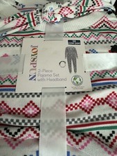 Joyspun 2 Piece Pajama Set W Headband New Dog 3X 22w-24w
