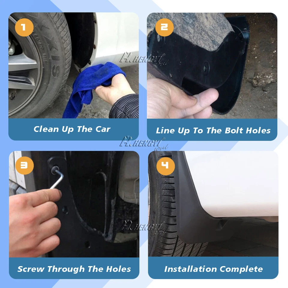 For 2020-2024 Ford Kuga ST-Line MK3 Mud Flaps Mudguard Splash Guards Front Rear - Image 3 of 4