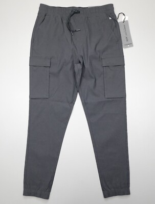 Kenneth Cole The Tech Jogger Pant Cargo Tapered Lightweight DWR Stretch Obsidian
