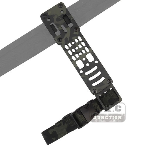 Taktischer CNC gefräster MOLLE Gürtel Modular Holster Adapter Anpassung mit Beingurt - Bild 11 von 16