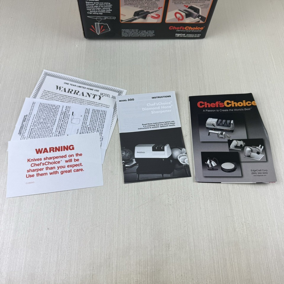 Chefs Choice 300 Diamond Hone Electric Knife Sharpener New eBay