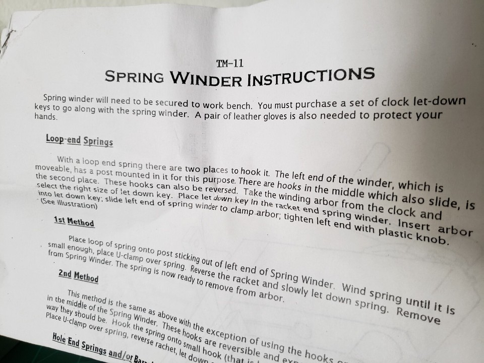 Ollie Baker Style Clock Mainspring Winder eBay