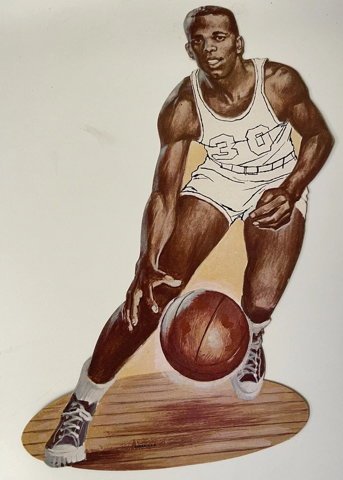 Troquelados de papel deportivos vintage para jugadores de baloncesto Foto 3 de 4