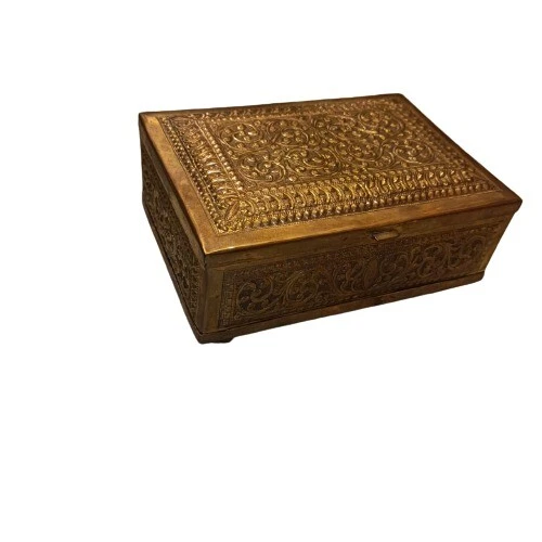 Home Deco Brass Storage Jewellery Box Small Traditional Hand Made Sri Lanka NEW - Image 2 of 4