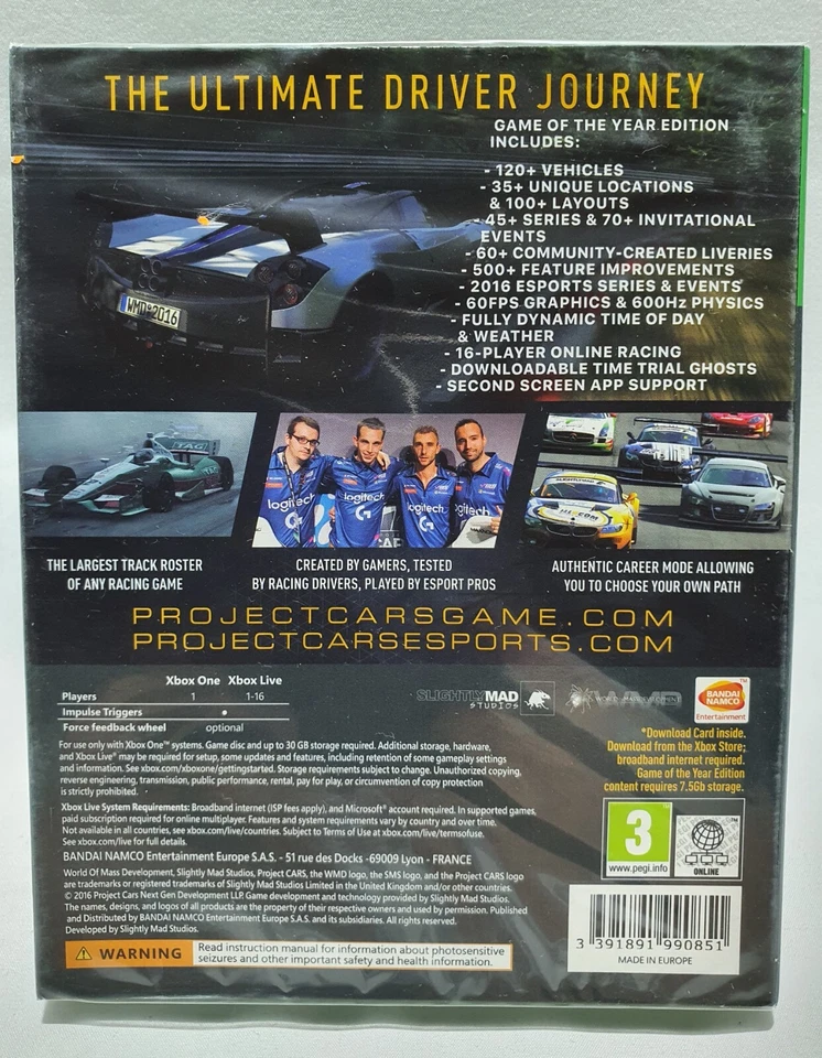 Project Cars Game of the Year Edition Microsoft Xbox One New Factory Sealed - Bild 2 von 3