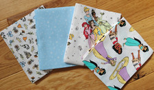 Disney Princess 100% Cotton Fabric Fat Quarter 4 Pack 