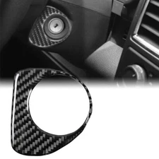 1PCS Real Carbon Fiber Inner Ignition Key Frame Trim Cover Fits 15-20 F150 F-150