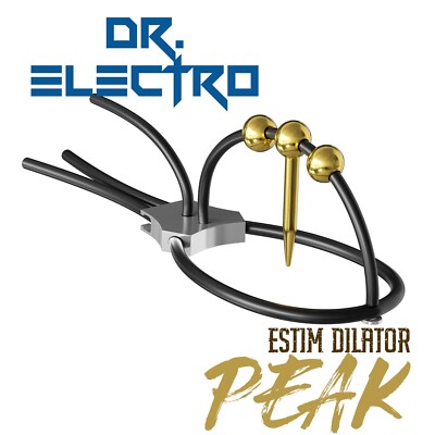TENS EMS Estim Dilator Harnröhren Plug für Reizstrom DR. ELECTRO Peak Gold