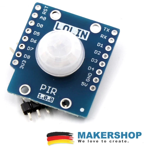 PIR Sensor Shield IR Infrarot Bewegungsmelder SR501 für Wemos D1 Mini Lolin