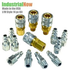 14 pcs Heavy Duty Quick Coupler Air Hose Connector Fittings 1/4 NPT I / M Style