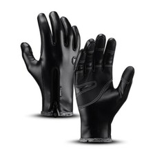 Men's Winter Velvet Leather Touch Screen Gloves Thermal Cycling Bycicle Gloves