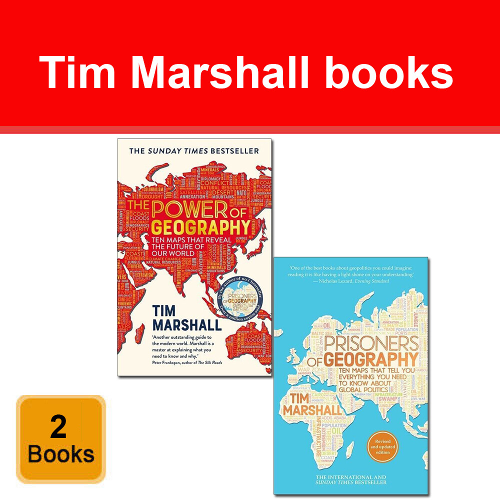 Tim Marshall Collection 2 Books Set Power of Geography, Prisoners of Geography
