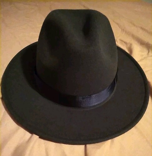 Classic Wide Brim Fedora Hat Wool Felt Panama Pork Pie Jazz Unisex New With Tags