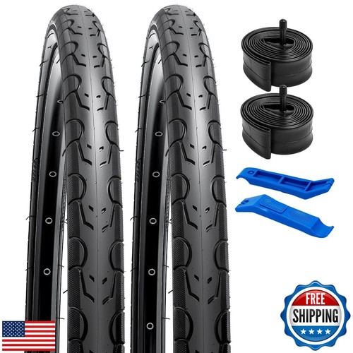 Yunscm 2 Stück 26" Rennrad Reifen 26x1.50/40-559 und 26" Heavy Duty Fahrradschläuche