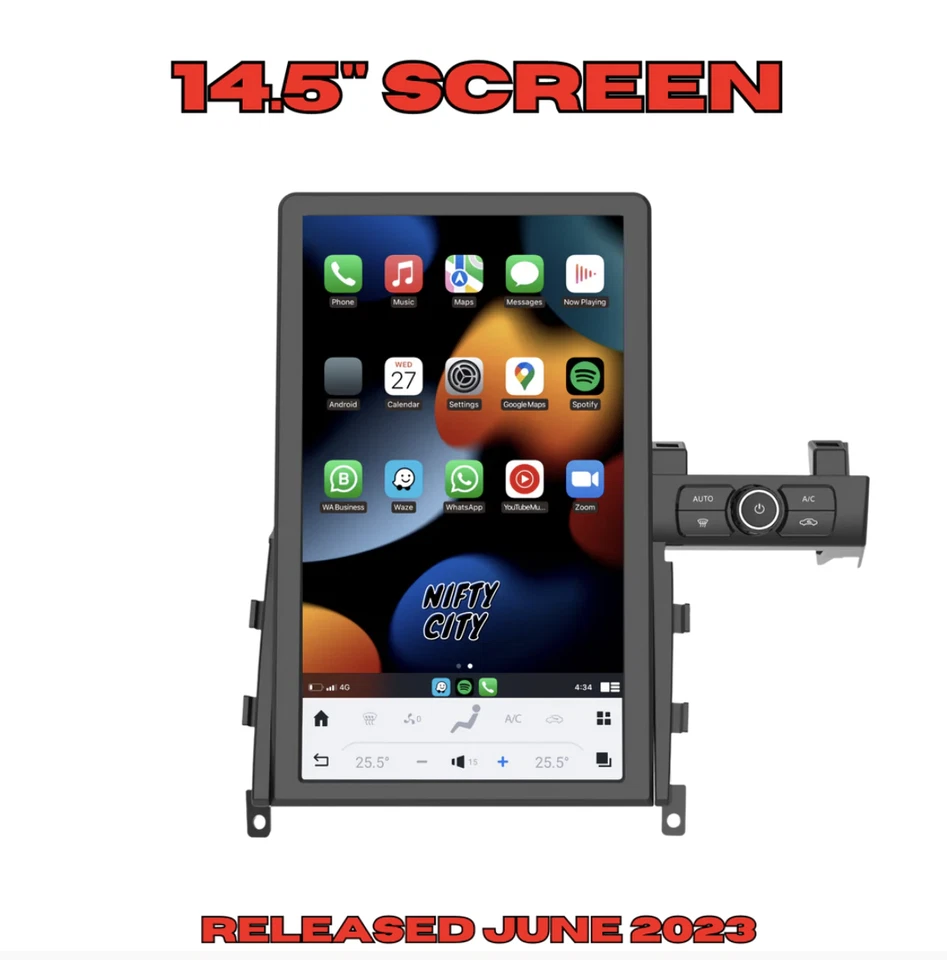 For Nissan GT-R 2008-2016 Apple CarPlay & Android Auto Tesla-Style 14.5" Screen - Image 3 of 4