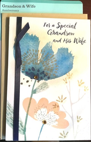 Tarjeta ANIVERSARIO NIETO PARA NIETO Y ESPOSA, 6 opciones sello 49B - Imagen 1 de 17