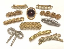 Vintage Elegant Art Deco Formal French Barrette Hair Clip Metal Made in France