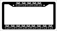 Black License Plate Frame DOMO-KUN Auto Accessory Novelty JDM