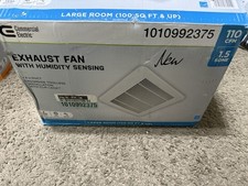 Commercial Electric 110 CFM 1.5 Sone Bathroom Exhaust Fan with Humidity Sensing