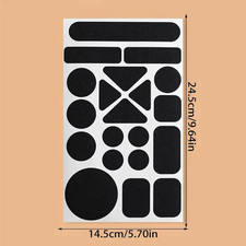 1 Set Instant Self-Adhesive Fabric Repair Patch - Universal Black, Heavy-Duty Ir