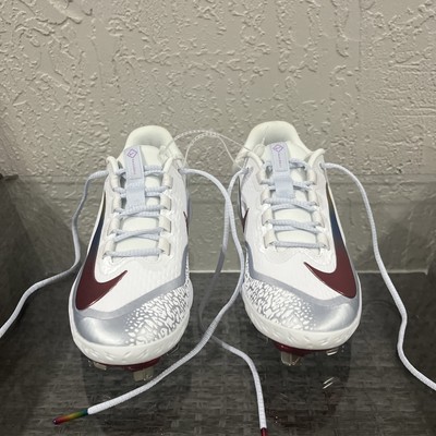 Nike Alpha Huarache Elite 4 Low MCS Baseball Cleats FQ7724-106 Rainbow Men SZ 7