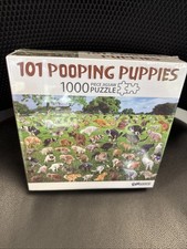 NEW Pooping Puppies 1000 Piece Jigsaw Puzzle 101 Dogs FunWares FREE SHIPPING