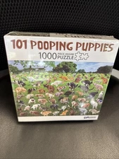 NEW Pooping Puppies 1000 Piece Jigsaw Puzzle 101 Dogs FunWares FREE SHIPPING