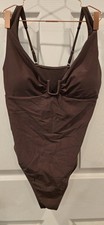 NWOT Women's Brown Swim Suit LARGE L One Piece Woman Bathing Swimming 13