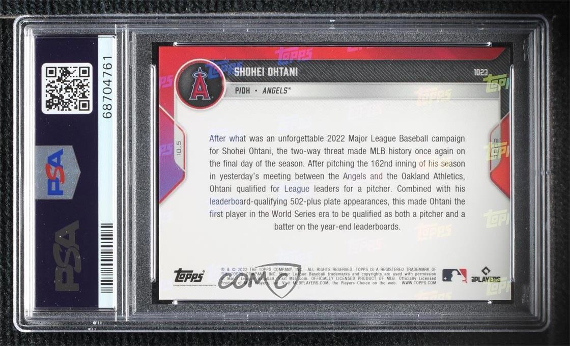 MLB - PSA 10 大谷翔平 Topps now 2022 #1023 2022 Topps Now, SHOHEI OHTANI, #1023 | eBay
