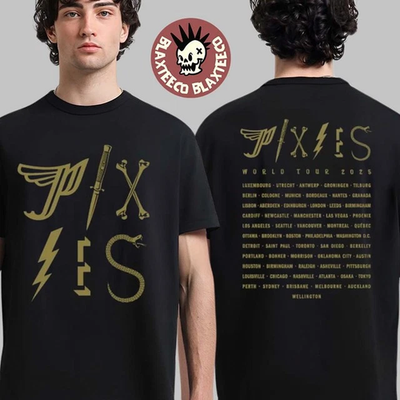Pixies 2025 World Tour Merch Glyphs T-shirt | eBay