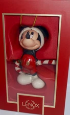 Lenox 2024 MICKEY WITH CANDY CANE Christmas Ornament DISNEY Mickey Mouse H65