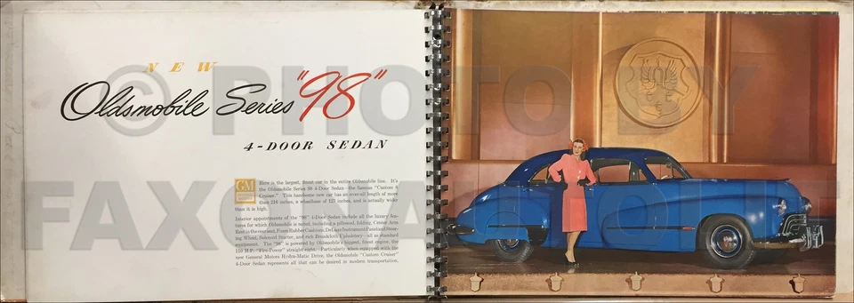 1946-1947 Oldsmobile дилер альбом - фотографии особенности стиля аксессуары спецификации - Изображение 2 из 2