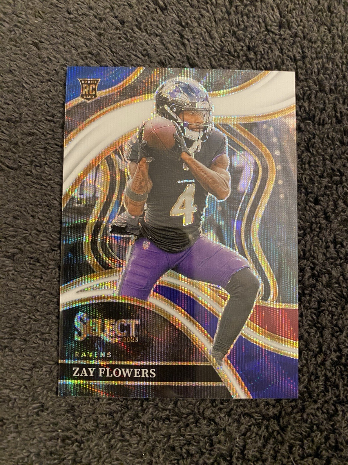 2023 Panini Select Zay Flowers RC Club Lvl Tri-Color Prizm 76/149 #201