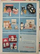 1955 Shulton Early American Old Spice Desert flower Friendship garden Xmas  ad