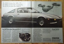 1979 MAZDA RX-7 Sports Car Two-Page Magazine Ad