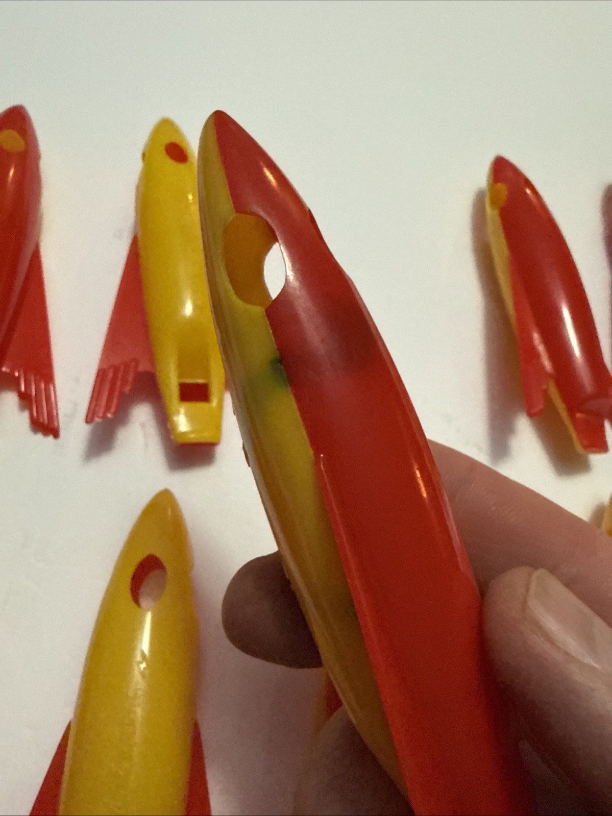 VINTAGE Lot Of 16 SPEC-TOY SPACE SIGNAL ROCKET WHISTLES MADE IN USA