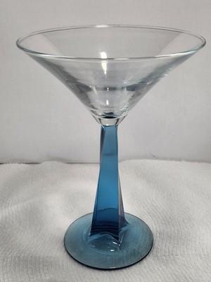 1 Bombay Sapphire Collection Mariner Martini Glass Blue Square Twisted Stem