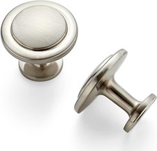 30 Pack 1-1/4 inch Kitchen Cabinet Knobs Dresser Drawer Brushed Nickel Zinc
