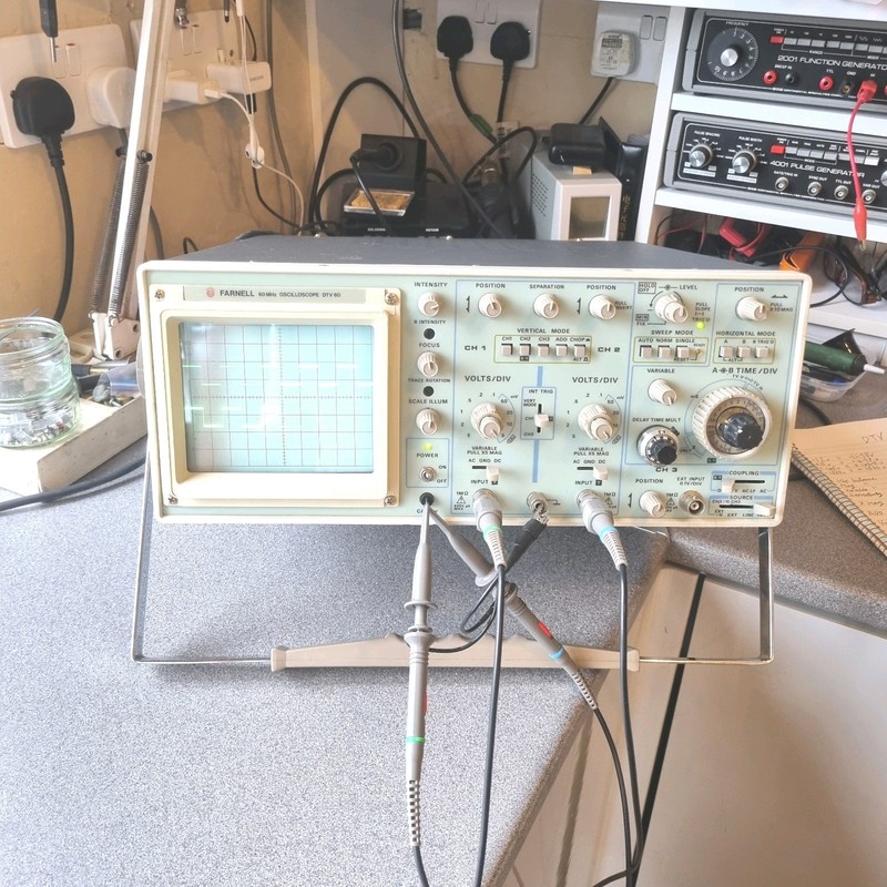 Oscilloscope 60 MHz 3 Channel Analogue Farnell DTV 60 Fully Tested & Calibrated